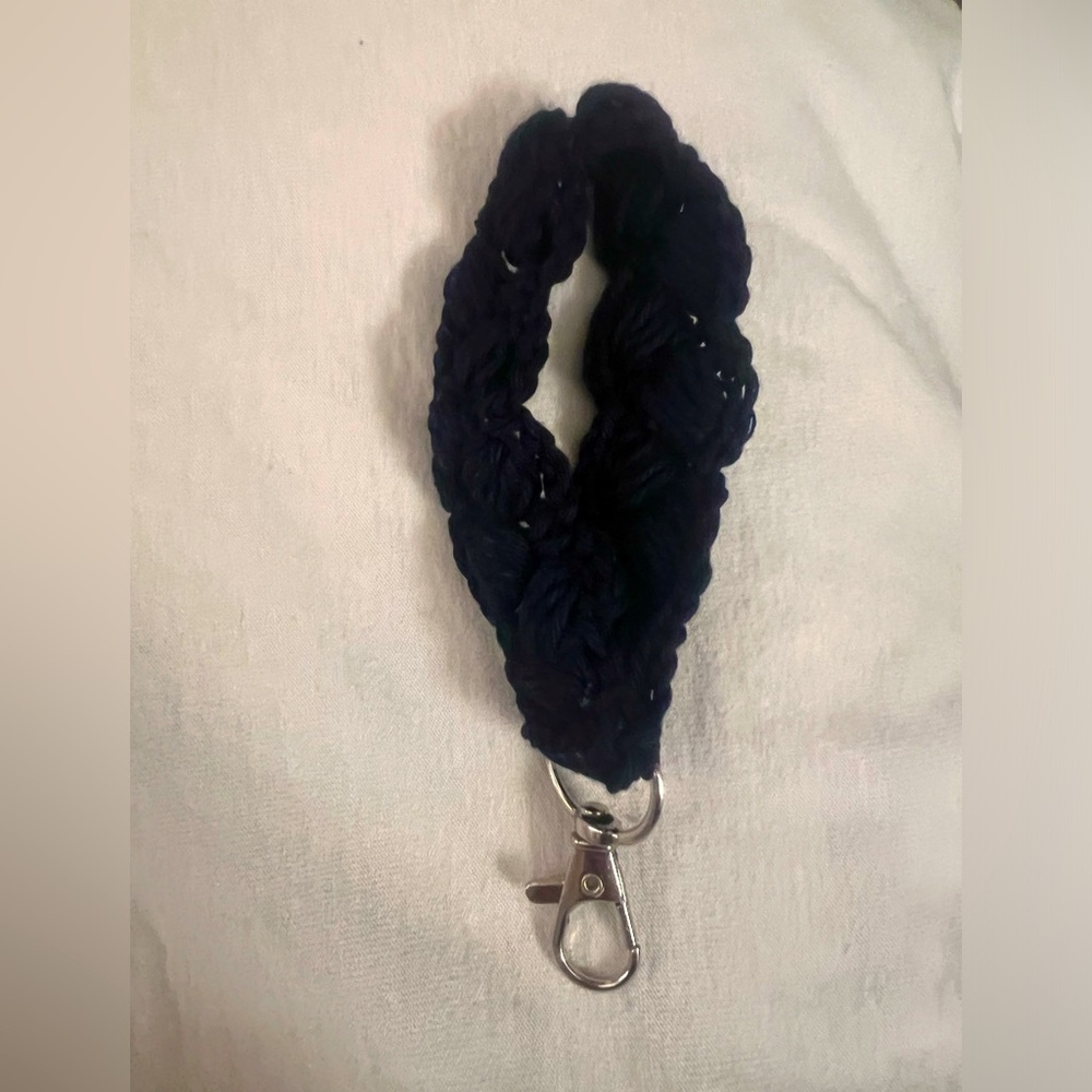 Indigo Blue Crochet wristlet attachment